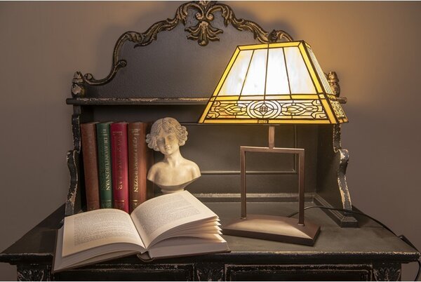 Stolní Tiffany lampa - 28*20*46 cm E27/max 1*40W - Clayre & Eef