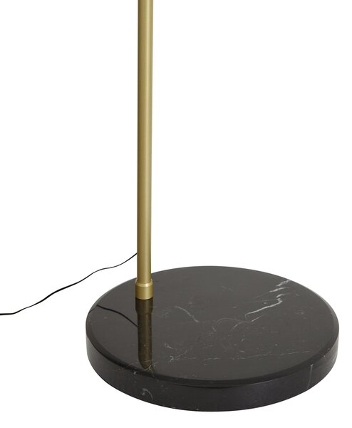 Designová oblouková stojací lampa zlatá vč. LED s 3-stupňovým stmíváním - Anello