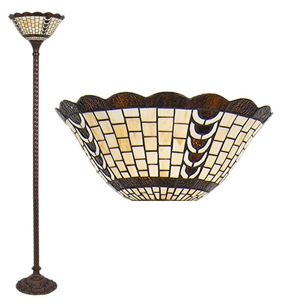 Stojací lampa Tiffany Paule – Ø 38*186 cm E27/max 1*60W - Clayre & Eef