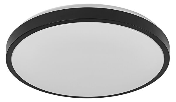 Černé LED stropní svítidlo 24 W LONDON 400 mm, teplá bílá OSRAM