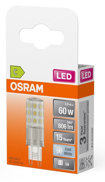 Speciální LED žárovka G9 4.9W PIN, studená bílá