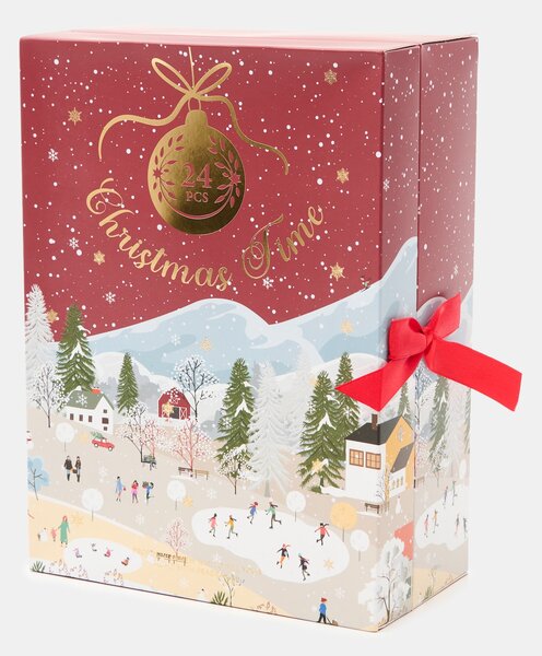 Sinsay - Vánoční adventní kalendář s vonnými produkty 24 pack - červená