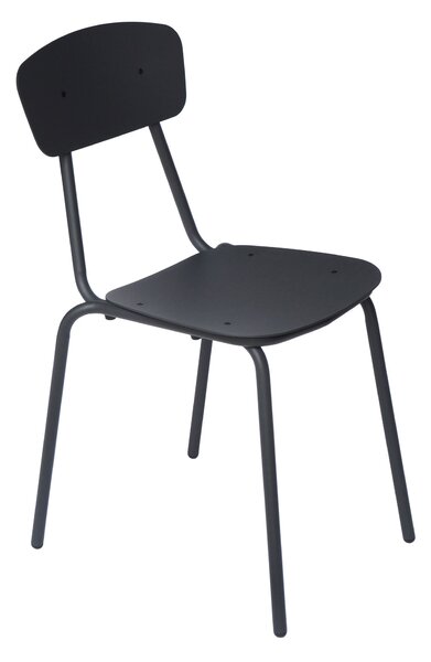 Černá kovová zahradní židle MARA SIMPLE OUTDOOR