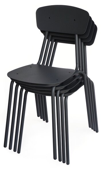 Černá kovová zahradní židle MARA SIMPLE OUTDOOR