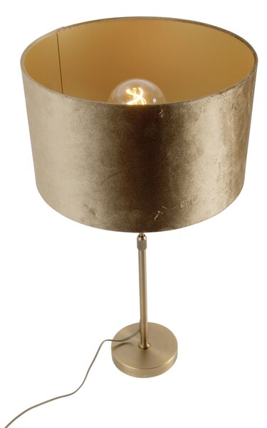 Stolní lampa bronzová se sametovým stínidlem bronzová 35cm - Parte
