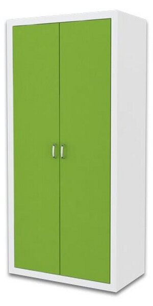 Dětská šatní skříň JAKUB, color, bílý/zelený