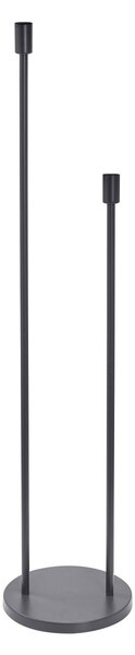 Dekorativní šedá stojací lampa 2XE27