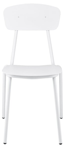 Bílá kovová zahradní židle MARA SIMPLE OUTDOOR