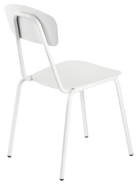 Bílá kovová zahradní židle MARA SIMPLE OUTDOOR