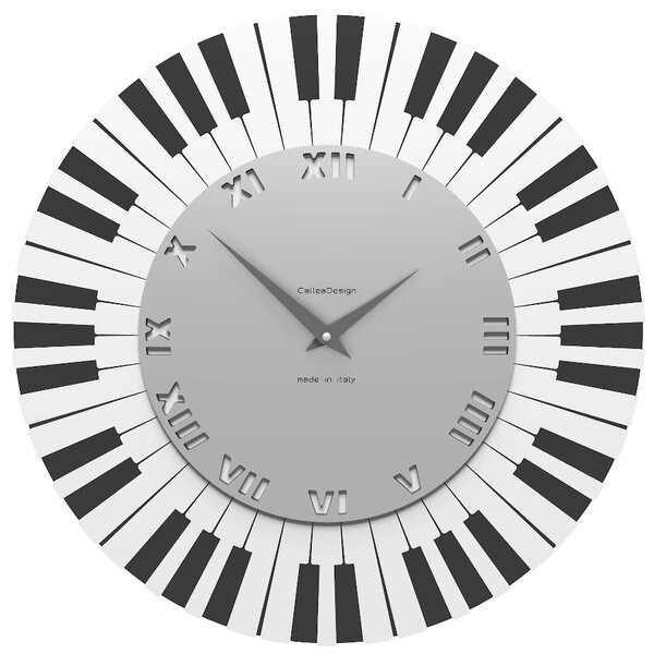 Designové hodiny 51-10-2-2 CalleaDesign Piano black 45cm