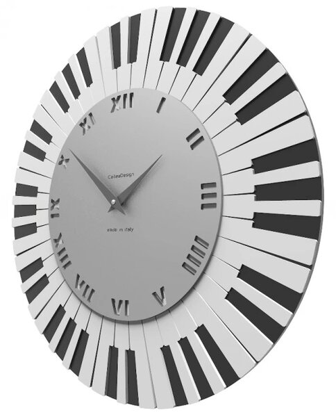 Designové hodiny 51-10-2-2 CalleaDesign Piano black 45cm
