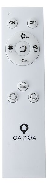 Chytrý LED panel černý 60 cm vč. LED stmívatelné do teplé barvy s dálkovým ovládáním - Knob