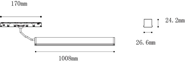 PALNAS 64006857 ŠÍŘKA: 1008 mm, OVLÁDÁNÍ: bez stmívání, TEPLOTA LED: 3000 K