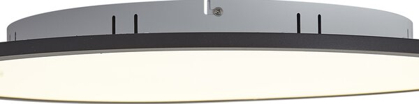 Chytrý LED panel černý 60 cm vč. LED stmívatelné do teplé barvy s dálkovým ovládáním - Knob