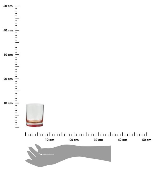 Skleněná sklenice na vodu Color 300 ml sada 6ks