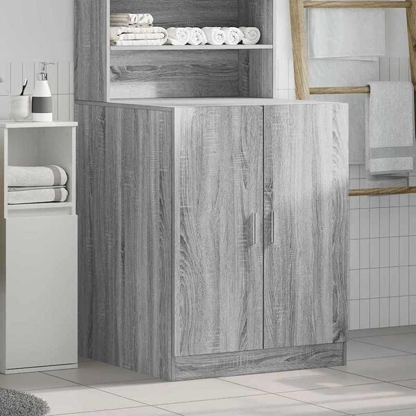 Skříňka pod pračku a skříňka nad pračku – Imitace dub sonoma – materiál: dřevo – rozměry: 71 x 71,5 x 91,5 cm