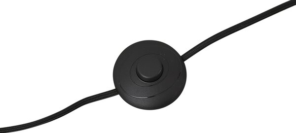 Stojací lampa černá s květinovým stínidlem a bílým vnitřkem 45 cm - Classico