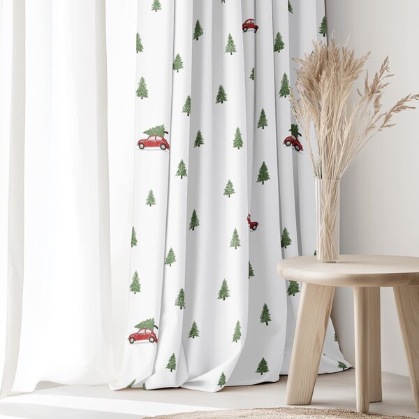 Goldea vánoční bavlněný závěs - cesta pro stromeček 140x150 cm
