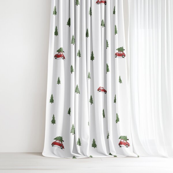 Goldea vánoční bavlněný závěs - cesta pro stromeček 140x150 cm