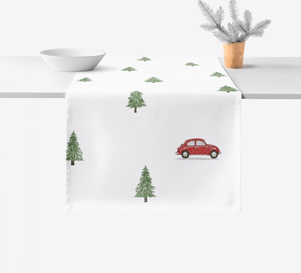 Goldea vánoční běhoun na stůl 100% bavlněné plátno - cesta pro stromeček 20x120 cm