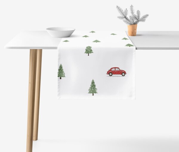 Goldea vánoční běhoun na stůl 100% bavlněné plátno - cesta pro stromeček 20x120 cm
