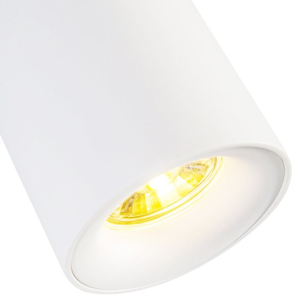 Sada 4 moderních přisazených bodových světel bílá GU10 50mm - Ronda