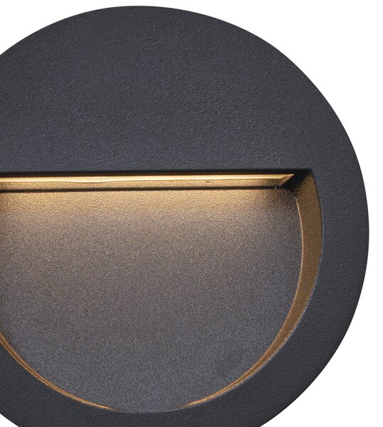 Sada 6 moderních zapuštěných nástěnných svítidel černá vč. LED IP65 - Gem
