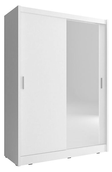Šatní skříň MAJA, 130/200/62, Zrcadlo 1 ks, bílá barva
