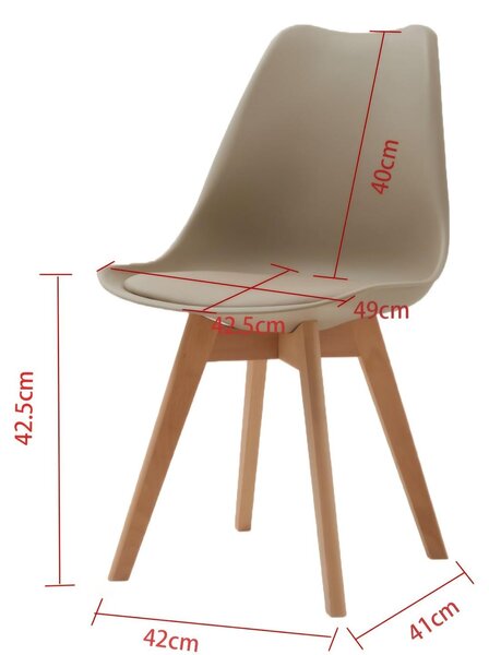 Jídelní židle - Kuchyňské židle - Sada židlí - Designové židle - Židle ve tvaru tulipánu - Sada 6 kusů