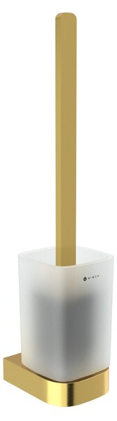 Nimco Nikau zlatá toaletní WC kartáč, WC štětka, skleněná nádoba NKZ 30094C