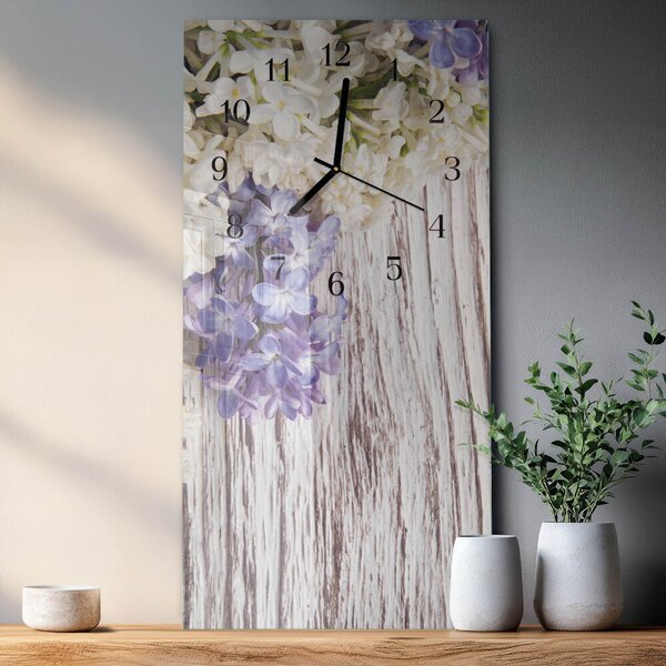 Skleněné hodiny vertikální Šeřík zsppc-30x60-00180419