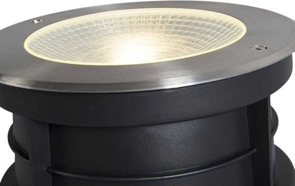 Sada 2 moderních zemních bodových svítidel ocel vč. LED 20W - Bridge