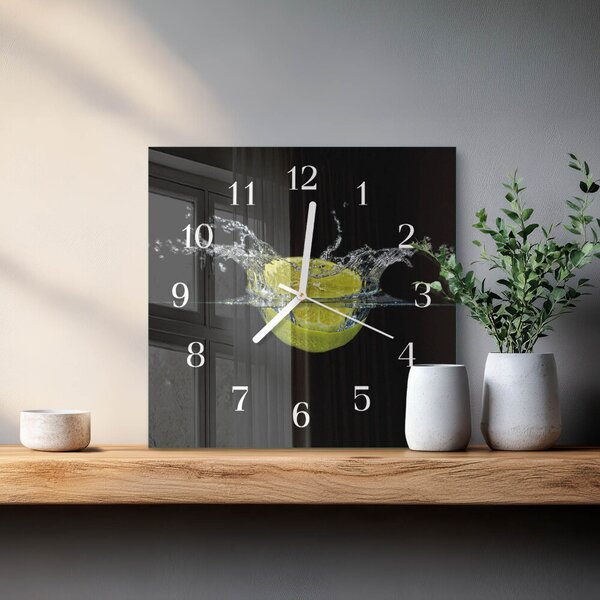 Skleněné hodiny Citronová zskb-30x30-00086786