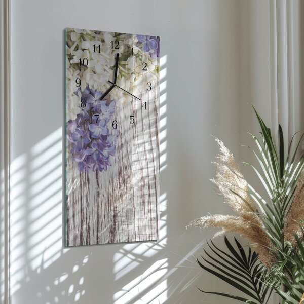 Skleněné hodiny vertikální Šeřík zsppc-30x60-00180419