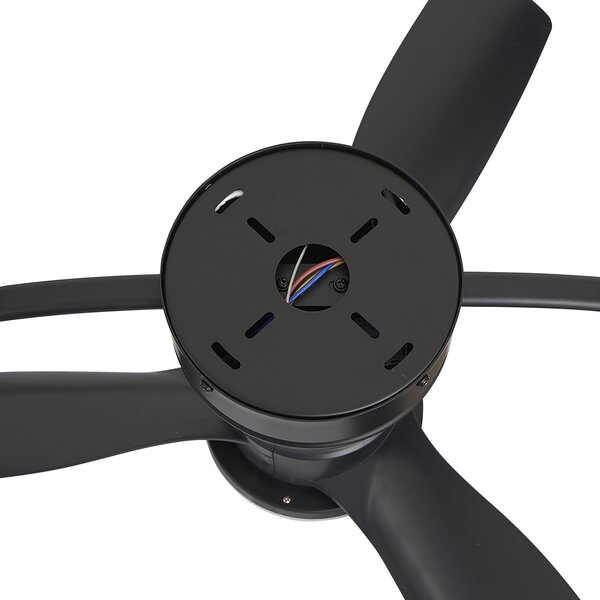 Stropní ventilátor černý vč. LED s dálkovým ovládáním - Steer