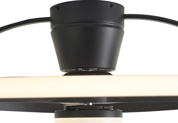 Stropní ventilátor černý vč. LED s dálkovým ovládáním - Steer