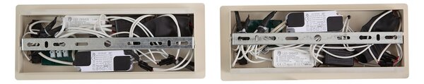 Sada 2 béžových nástěnných svítidel vč. LED s USB a indukční nabíječkou - Riza