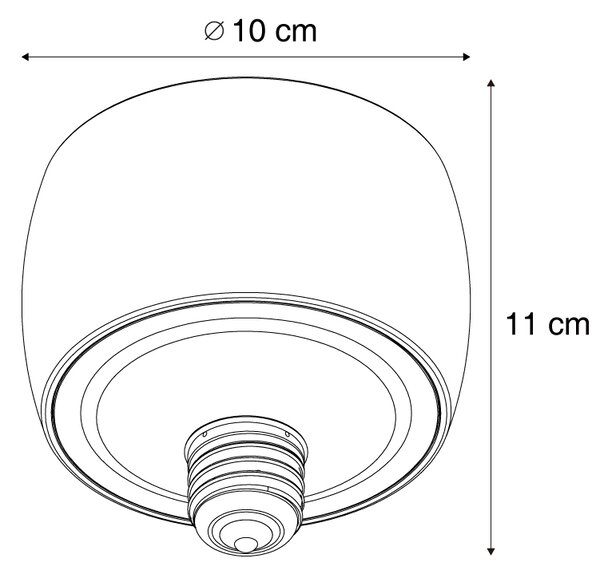 E27 LED dekorativní žárovka černá 6W 370 lm 3000K