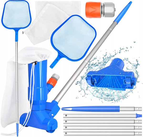 VYSAVAČ KARTÁČ DO BAZÉNU NA ČIŠTĚNÍ DNA STĚN BESTWAY INTEX SET 4V1