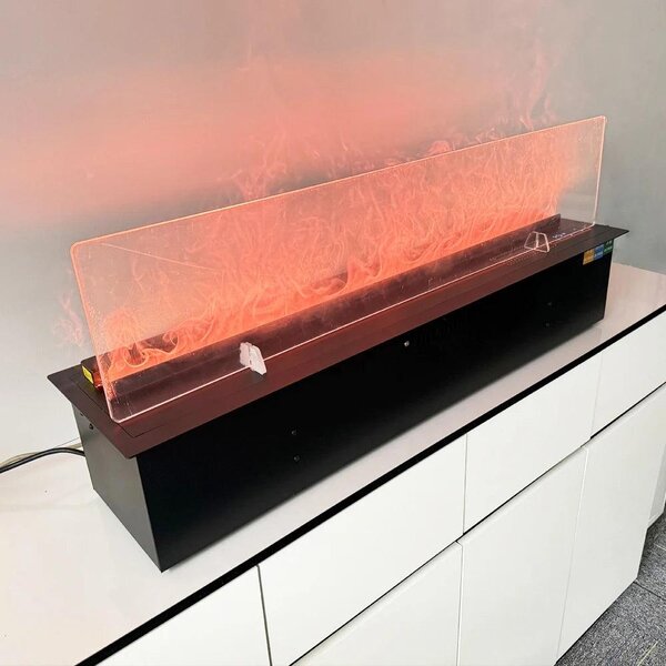 Aroma Mist Open Haard – Atmosférické topení – Zvlžovač vzduchu – Krb pro aromaterapii – LED efekt plamene – 1000 mm