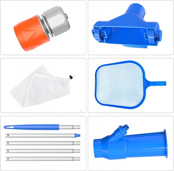 VYSAVAČ KARTÁČ DO BAZÉNU NA ČIŠTĚNÍ DNA STĚN BESTWAY INTEX SET 4V1