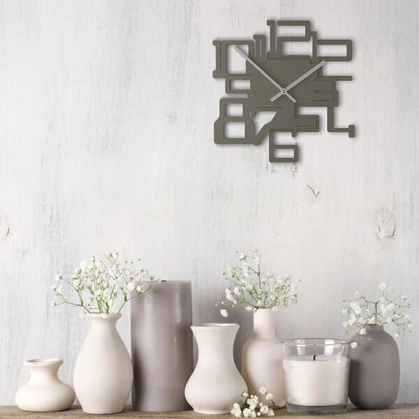 Designové hodiny 10-003 CalleaDesign Kron 32cm (více barevných variant) Barva stříbrná-2 - RAL9006
