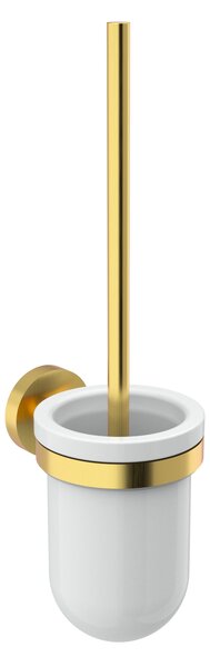 Nimco Unix zlatá toaletní WC kartáč, WC štětka, keramická nádoba UNZ 13094K