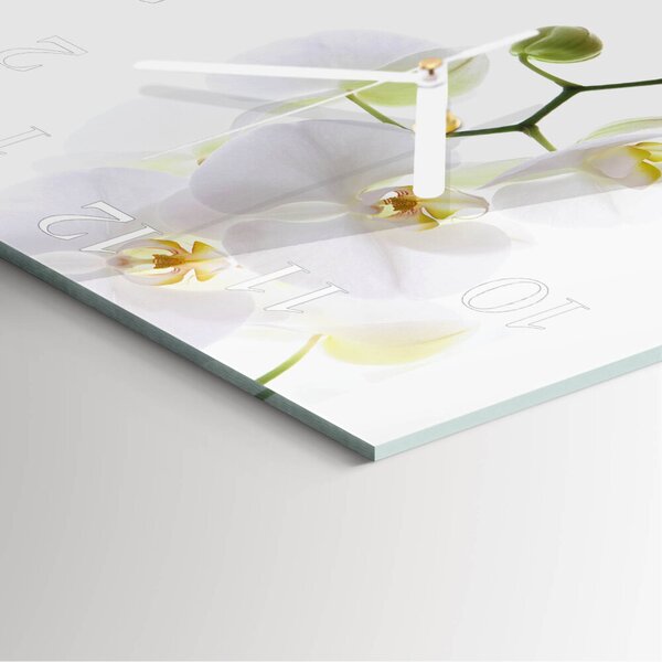 Skleněné hodiny Orchidej zskb-30x30-00082778