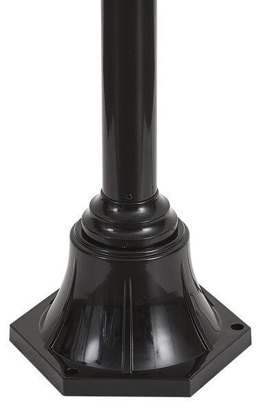 Moderní venkovní lampa černá s mědí 235 cm 3-světla IP44 - Kansas