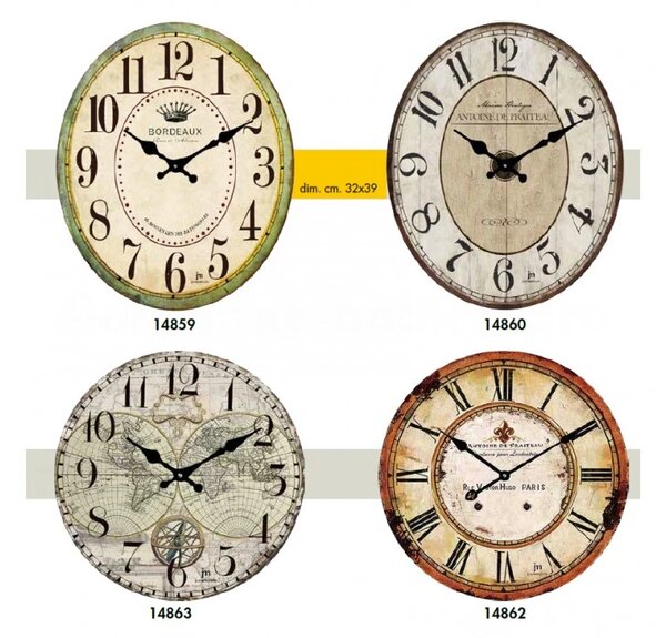 Lowell Italy Designové nástěnné hodiny 14862 Lowell 34cm