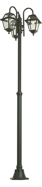 Klasická venkovní lucerna tmavě zelená 235 cm 3-světla IP44 - Berta
