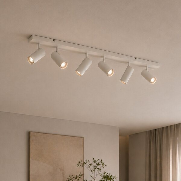 Moderní stropní svítidlo béžové 100cm 6-světel nastavitelné - Renna