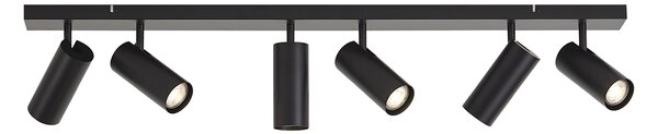 Moderní stropní svítidlo černé 102cm 6-světel nastavitelné - Renna