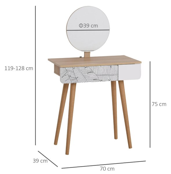 Kosmetický stolek - Toaletní stolek - Stolek na líčení - Skříňka na kosmetiku - Skandinávský design